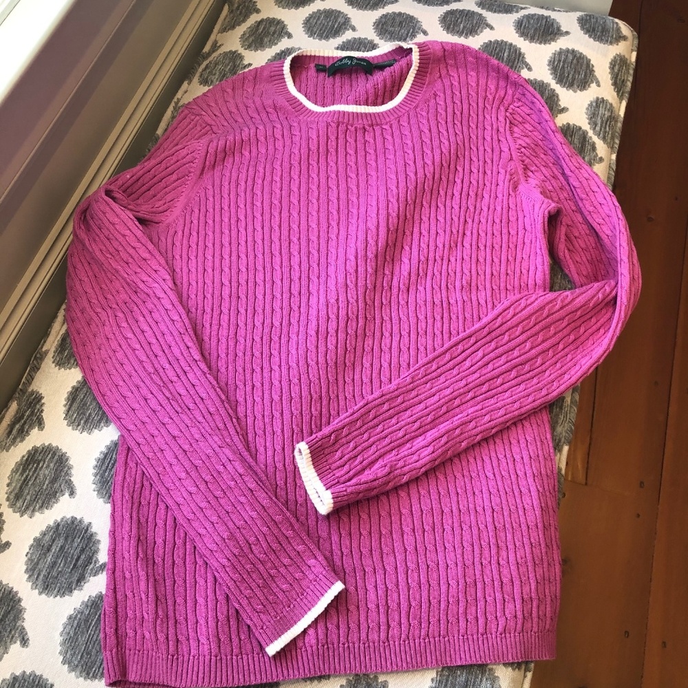 Bobby Jones hot pink cotton sweater